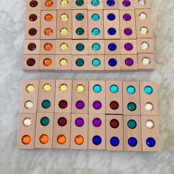 Montessori Building Color Gem Blocks - Picture 12 of 16